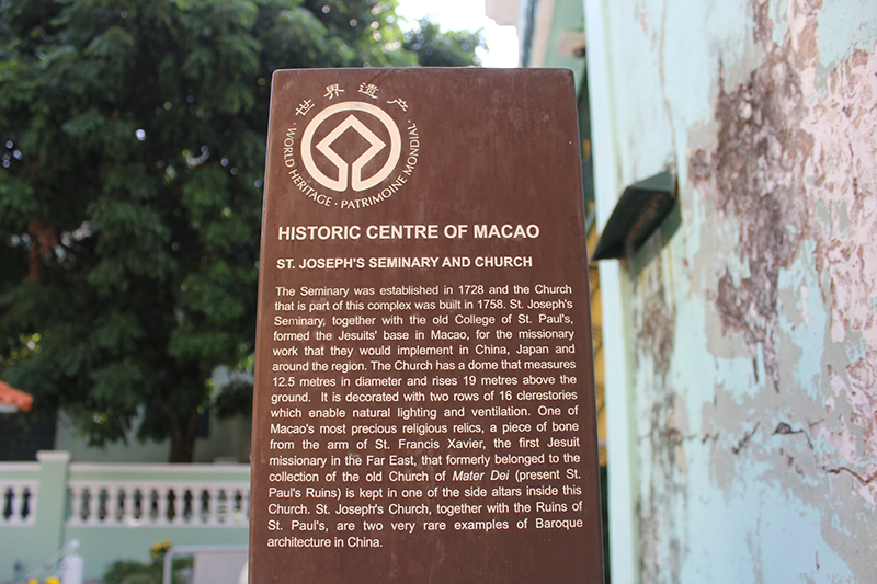 HERITAGE MATTERS In the Historic Center of Macau