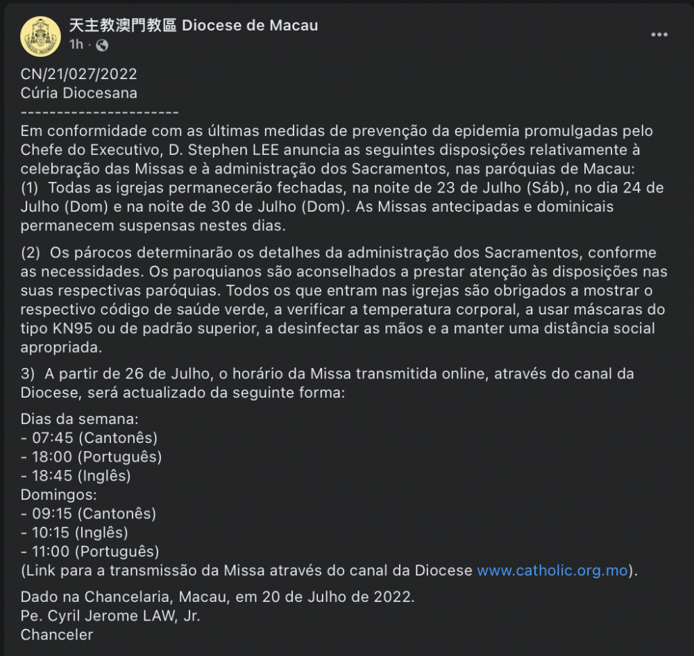 CÚRIA DIOCESANA (CN/21/027/2022)