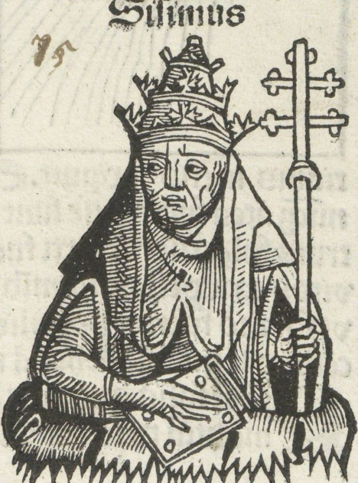 Lidar com romanos, lombardos e imperadores: João VI, João VII, Sisínio